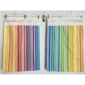 RARE Set of Pillowcases 70s Rainbow Striped Fieldcrest Perfection Groovy Pride L